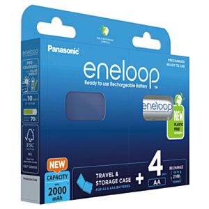 Panasonic Eneloop polnilne baterije AA (4 kos) Ready to use - 2000mAh + BOX