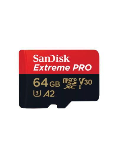 SanDisk Extreme PRO microSDXC 64GB 200MB/s V30 U3 A2 + SD adapter