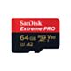 SanDisk Extreme PRO microSDXC 64GB 200MB/s V30 U3 A2 + SD adapter